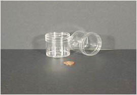 Jar, 60mL, PS, 53mm wide, screwcap #6413 sep. 588/case | GLO1-6372