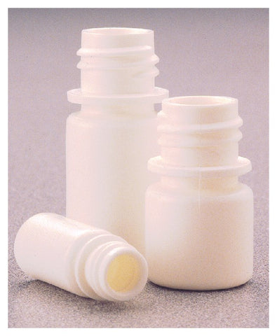 Bottle, Small, Narrow Mouth, Boston Round - White HDPE WITHOUT Closure 1/4 oz / 8 mL (20-415) | Nalgene 362008-9025