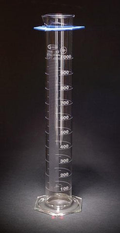 GRADUATED CYLINDERS, DOUBLE SCALE, CLASS A, INDIVIDUALLY CERTIFIED, 1000ML | UNI1-CY3020-1000