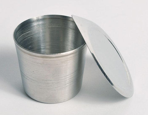 CRUCIBLES, STAINLESS STEEL, WITH LID, 20ML | UNI1-SSR020
