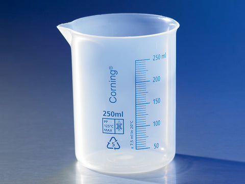 Corning® Reusable Plastic Low Form 150 mL Beaker, Polypropylene, Graduated | COR1-1000P-150