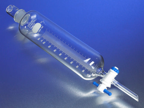 PYREX® 1L Cylindrical Separatory Funnel, Graduated, PTFE Product Standard Stopcock, Glass Standard Taper Stopper | Corning 6383-1L