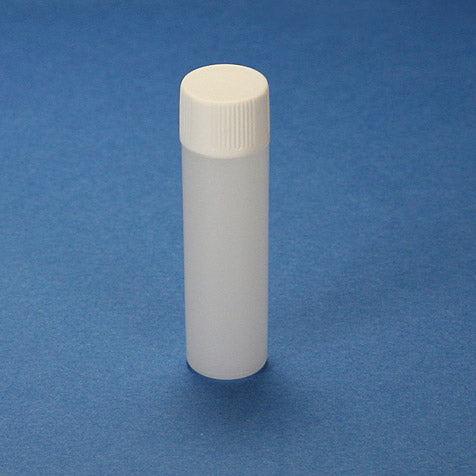 Scintillation vial, 6.5mL, PE, white attached screw cap | GLO1-101020