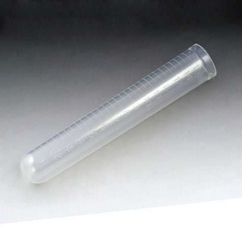 Test tube, 17x100mm (14mL), PP, molded graduations, 500/bag | GLO1-110184