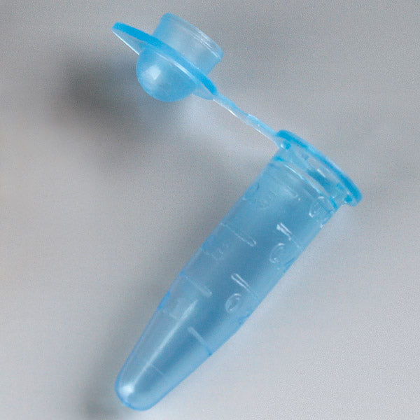 PCR tube, 0.6mL, PP, blue, thin wall, attached dome cap | GLO1-110572B