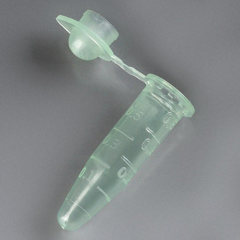 PCR tube, 0.6mL, PP, green, thin wall, attached dome cap | GLO1-110572G