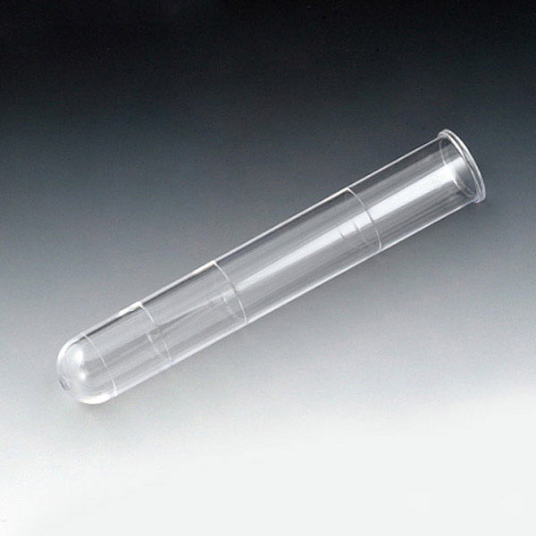 Test tube, 16x100mm, 12mL, PS, with rim, graduated, 500/bag | GLO1-111010