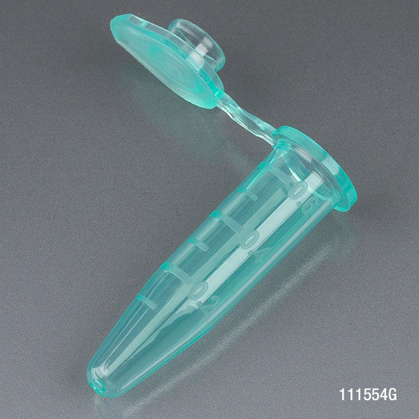 Microcentrifuge tube, 0.5mL PP, green, stand-up zipbag, MG | GLO1-111554G