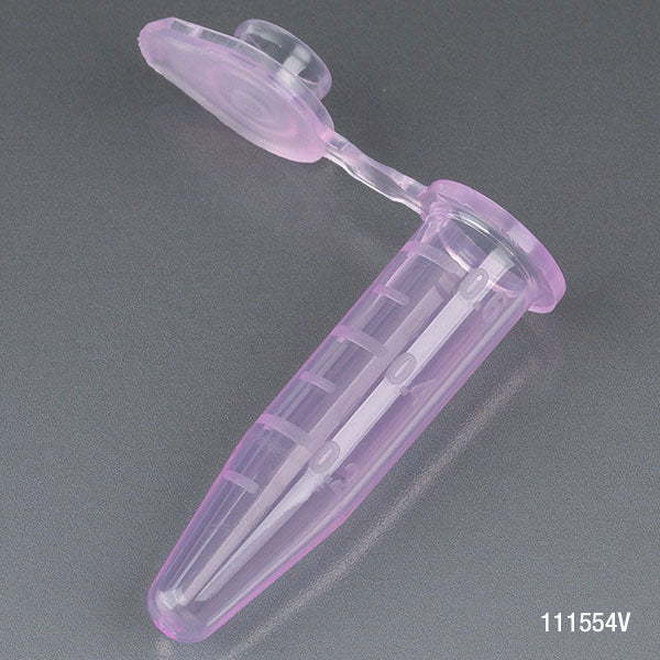 Microcentrifuge tube, 0.5mL PP, violet, stand-up zipbag, MG | GLO1-111554V