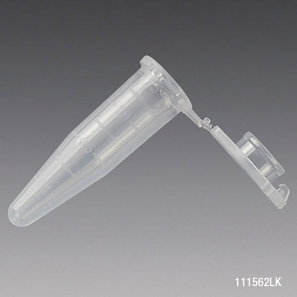 Microcentrifuge tube, 1.5mL, PP, locking snap cap, MG, lot certified | GLO1-111562LK