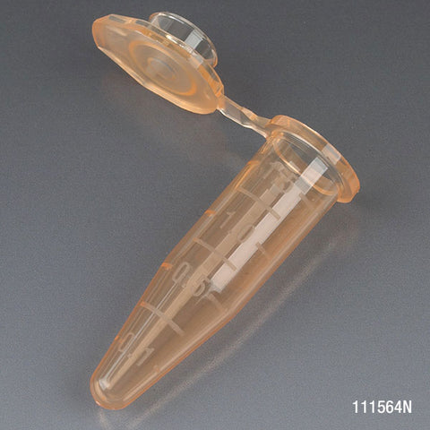 Microcentrifuge tube, 1.5mL PP, orange, stand-up zipbag, MG | GLO1-111564N