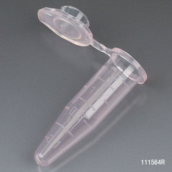 Microcentrifuge tube, 1.5mL PP, red, stand-up zipbag, MG | GLO1-111564R