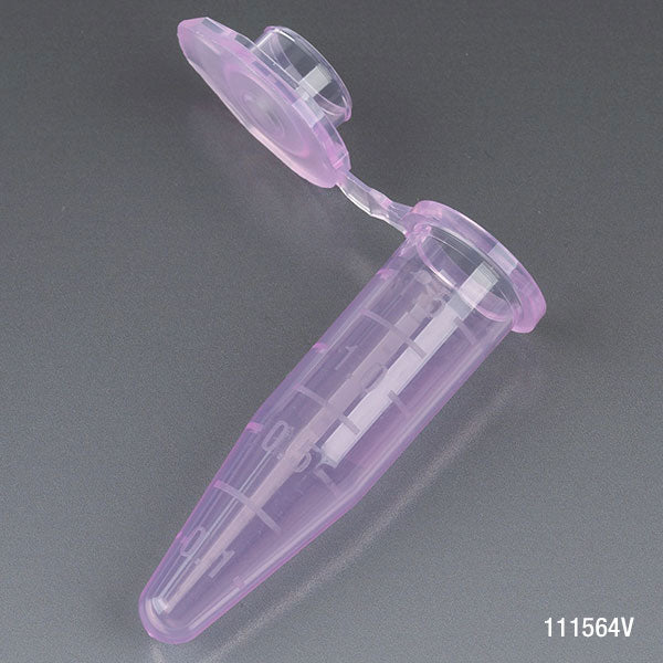 Microcentrifuge tube, 1.5mL PP, violet, stand-up zipbag, MG | GLO1-111564V