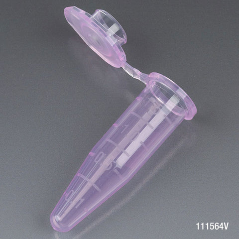 Microcentrifuge tube, 1.5mL PP, violet, stand-up zipbag, MG | GLO1-111564V