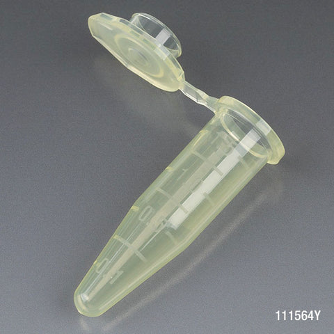 Microcentrifuge tube, 1.5mL PP, yellow, stand-up zipbag, MG | GLO1-111564Y