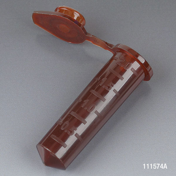 Microcentrifuge tube, 2.0mL PP, amber, stand-up zipbag, MG | GLO1-111574A