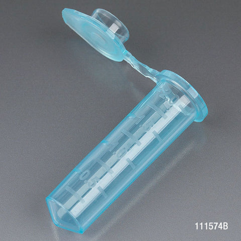 Microcentrifuge tube, 2.0mL PP, blue, stand-up zipbag, MG | GLO1-111574B