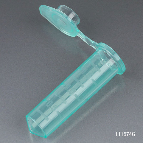 Microcentrifuge tube, 2.0mL PP, green, stand-up zipbag, MG | GLO1-111574G