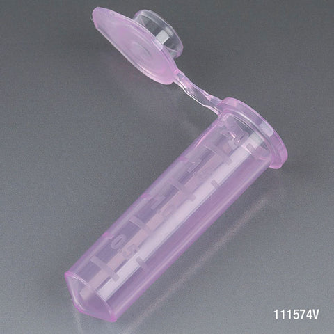 Microcentrifuge tube, 2.0mL PP, violet, stand-up zipbag, MG | GLO1-111574V