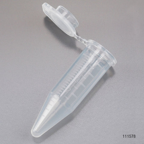 Macrocentrifuge Tube, 5.0mL, PP, Attached Snap Cap, Assorted, 50/Bag | GLO1-111578AST