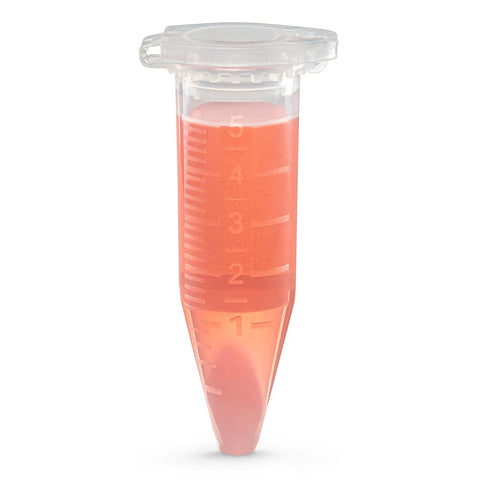 Macrocentrifuge Tube, 5.0mL, PP, Attached Snap Cap, Amber, 50/Bag | GLO1-111578A