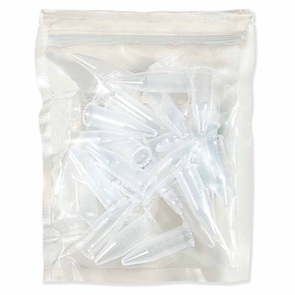 Macrocentrifuge Tube, 5.0mL, PP, STERILE, Attached Snap Cap, Natural, 20/Bag | GLO1-111578S