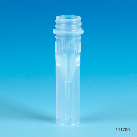 Microtube, 0.5mL, SS, PP, STR, screw cap, o-ring, 100/bag | GLO1-111700