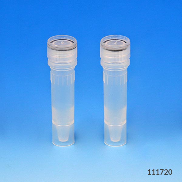 Microtube, 1.5mL, SS, PP, STR, screw cap, o-ring, 100/bag | GLO1-111720