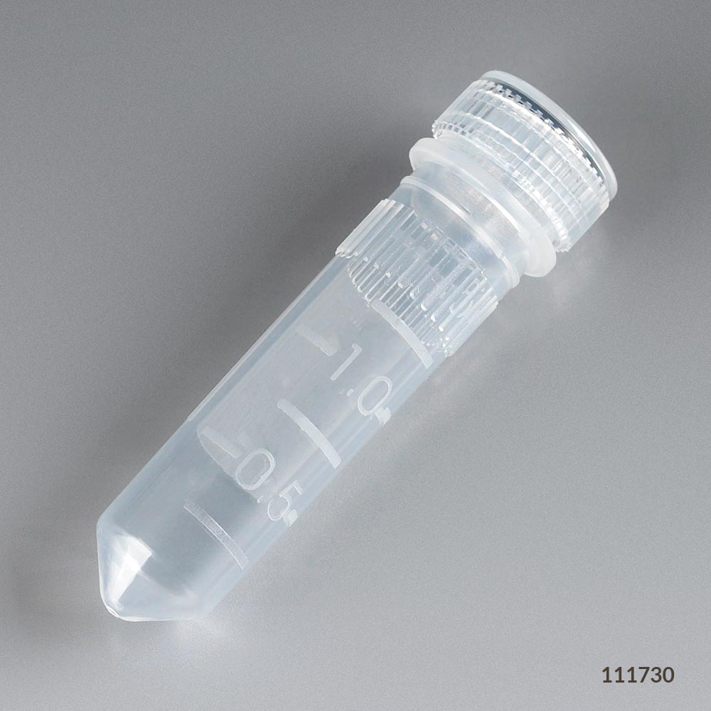 Microtube, 2mL, PP, STR, screw cap, o-ring, 100/bag | GLO1-111730