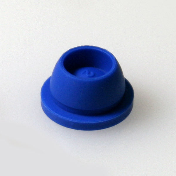 Plug cap, blue, santoprene, for 13mm vacuum & test tube | GLO1-113150B