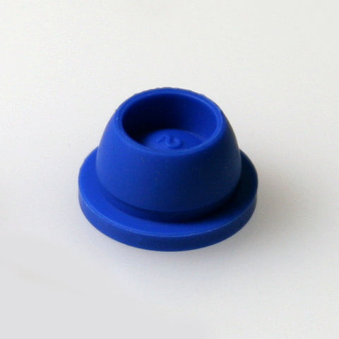 Plug cap, blue, santoprene, for 13mm vacuum & test tube | GLO1-113150B