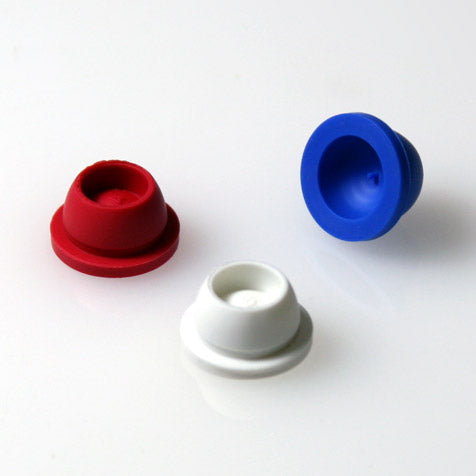 Plug cap, red, santoprene, for 13mm vacuum & test tube | GLO1-113150R