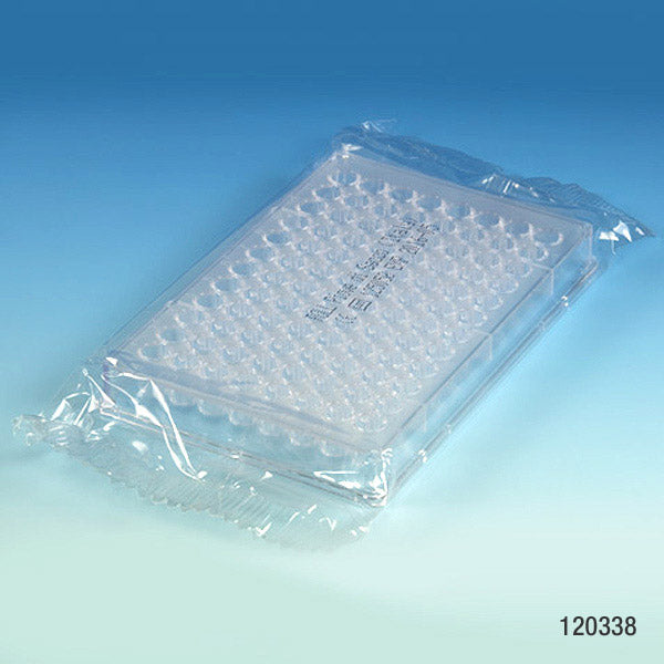 Microtitration plate, 96 well, PS, flat bottom, STR, 1/pk | GLO1-120338