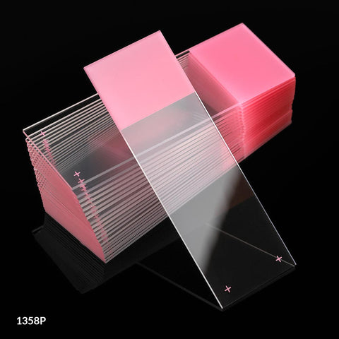 Charged slide, pink frost, ground edge, 90° corner, 72/bx | GLO1-1358P