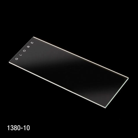 White glass slide, plain, ground edge, 90°corner,72/bx | GLO1-1380-10