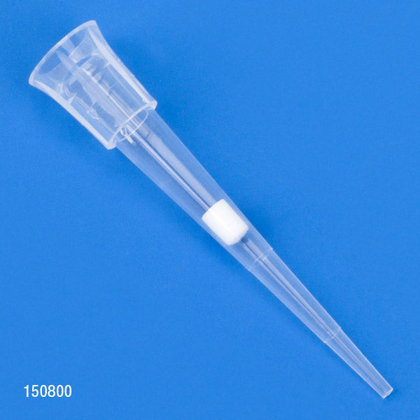 Filter tip, 0.1-10uL, 31mm, low retention,, universal, graduated, natural, sterile, 96/rack | GLO1-150800