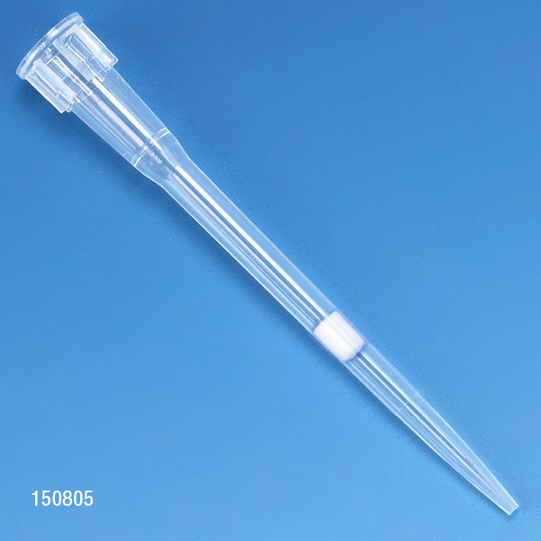 Filter tip, 0.1-20uL, 45mm, low retention,, universal, graduated, natural, sterile, 96/rack | GLO1-150805