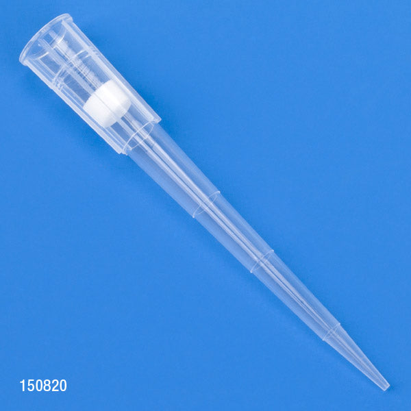 Filter tip, 1-200uL, 54mm, low retention,, universal, graduated, natural, sterile, 96/rack | GLO1-150820