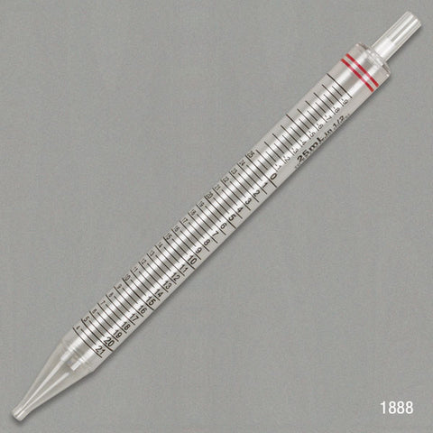 Serological pipette,25mL,1/pk, shorty, red, PS, STR | GLO1-1888