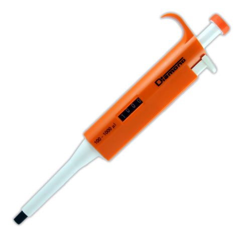 Diamond adjustable pipette, 100 - 1000uL, orange | GLO1-3301-1000