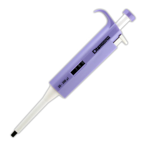 Diamond adjustable pipette, 20 - 200uL, lavender | GLO1-3301-200