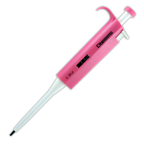 Diamond adjustable pipette, 2 - 20uL, pink | GLO1-3301-20