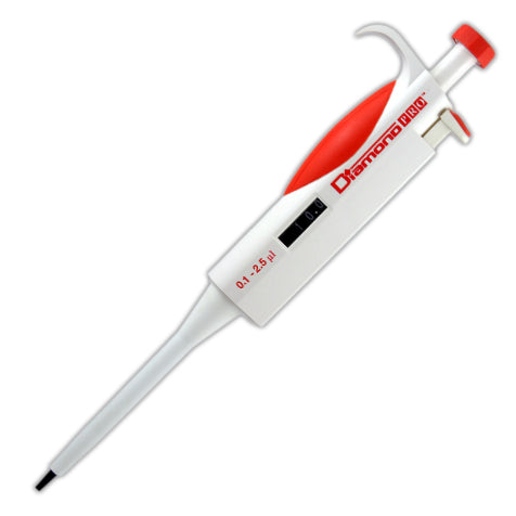 Diamond PRO adjustable pipette, 0.1 - 2.5uL, red | GLO1-3311-1