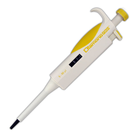 Diamond PRO adjustable pipette, 5 - 50uL, yellow | GLO1-3311-50