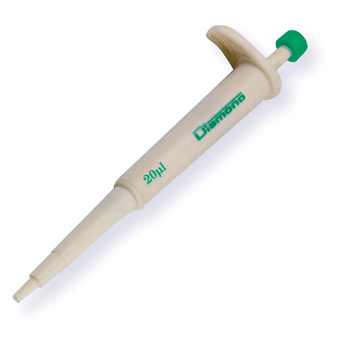 Diamond Jr. fixed pipette, 20uL, green | GLO1-3322-20