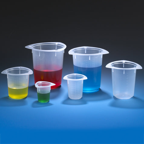 Three corner beaker, 1000mL, PP, molded graduations | GLO1-3645