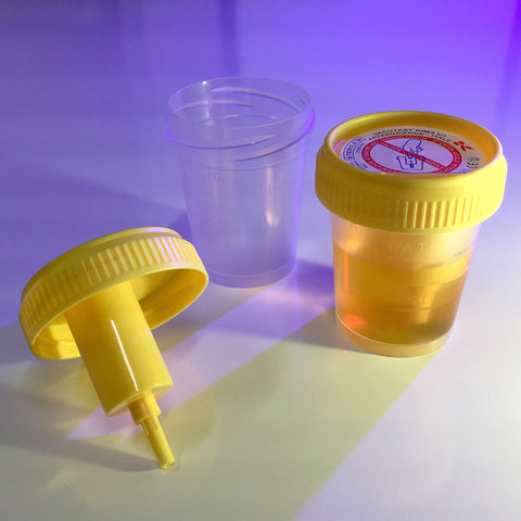 60mL collection cup, 1/pk,, w/transfer device, yellow cap | GLO1-3852