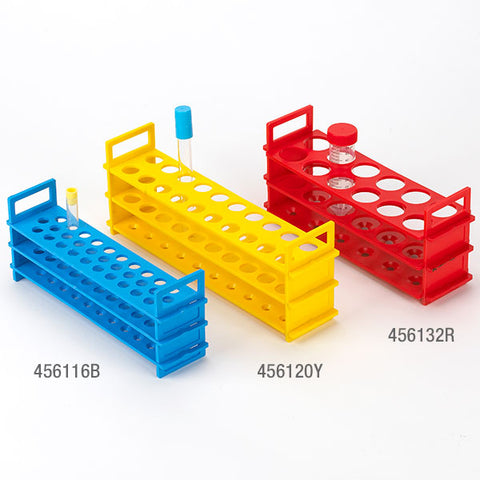 Tube Stand, 20mm, 20-Place, Yellow, Reinforced PP | GLO1-456120Y