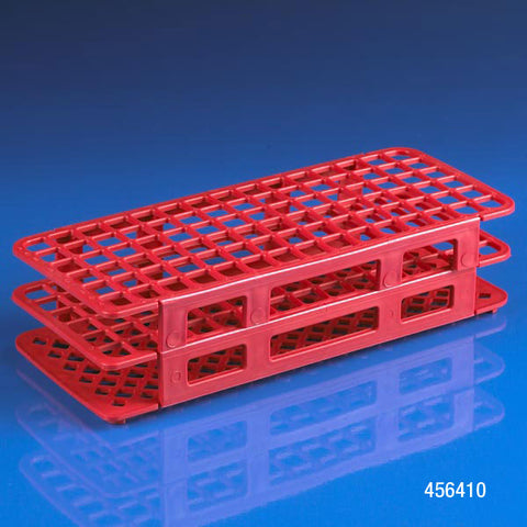 Rack, 90-place, PP, red, for 12mm - 13mm tubes | GLO1-456410