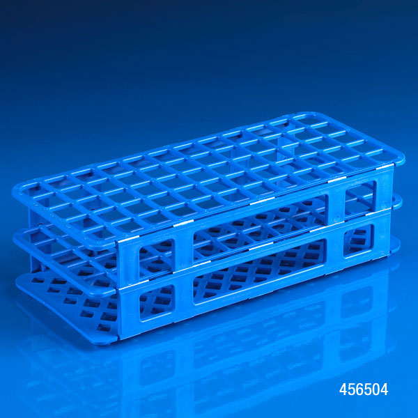 Rack, 60-place, PP, blue, for 16mm - 17mm tubes | GLO1-456504